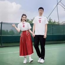 中国风毕业班服套装汉服朗诵大合唱比赛演出服表演服运动会开幕式