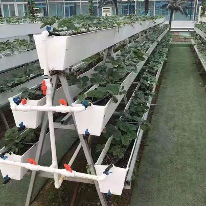 草莓立体种植槽 pvc立体栽培大棚立体种植槽 草莓盒子厂家直销