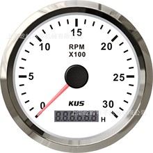 KUS正品85mm汽油柴油发动机改装通用转速表3K-8KRPM带背光灯9-32V