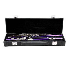 16孔长笛盒 便携耐用长笛收纳盒子 皮革手提包管乐器箱收纳包配件
