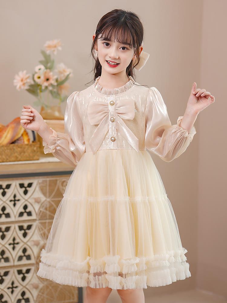 2024童装秋冬季新款女童连衣裙韩版儿童裙子可爱宝宝女孩子公主裙