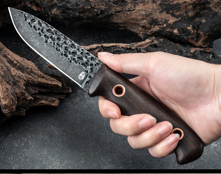 汉道2c锻打小猎刀刀具防身直刀生存刀户外刀野外求生刀锋利高硬度