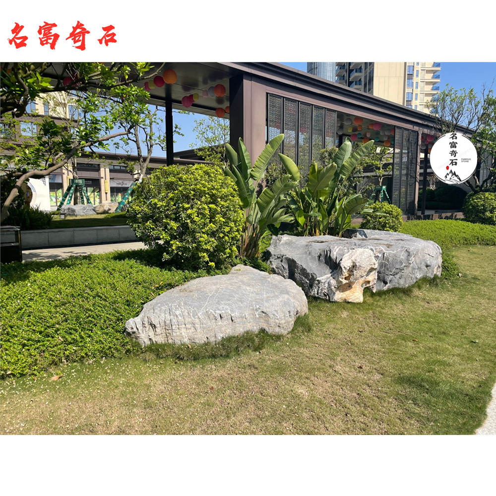 惠州太湖石价格,太湖石假山水景观堆叠设计,太湖石园林草坪制景