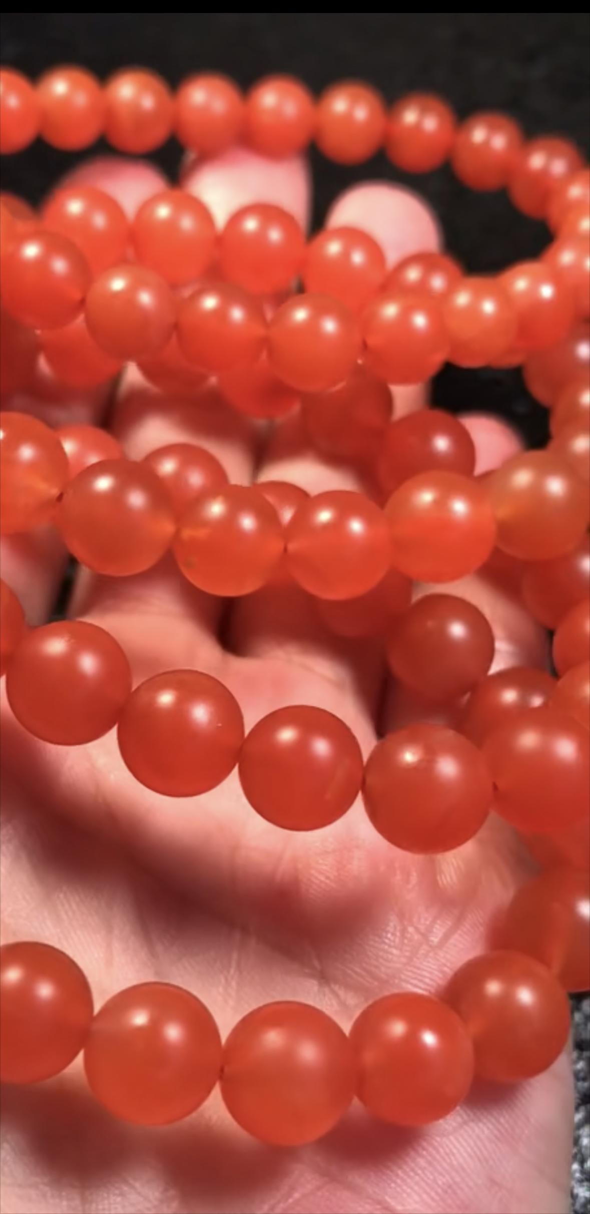 天然保山南红手串单圈原矿保真云南宝山柿子红满肉女款手链-阿里巴巴