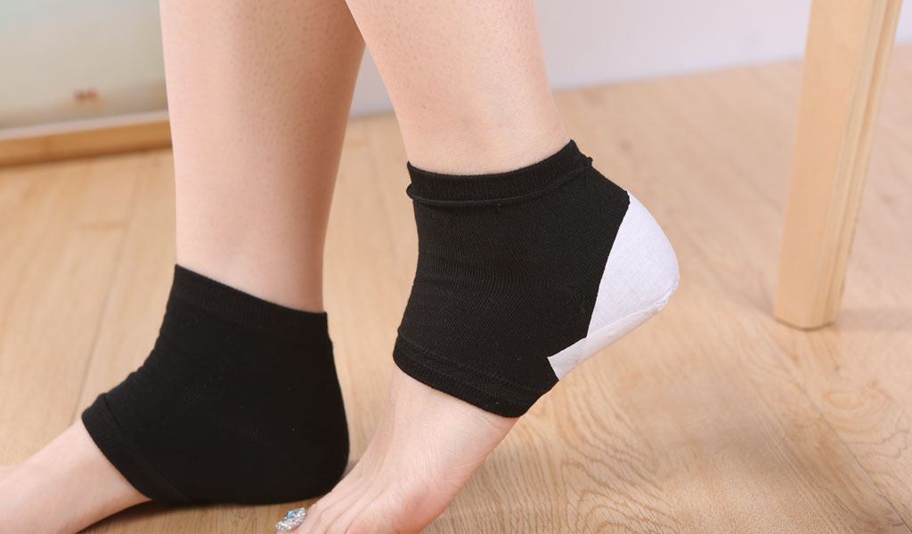 足跟袜皲裂袜子女士夏季薄款足跟套硅胶保护脚后跟足裂防脚裂棉袜