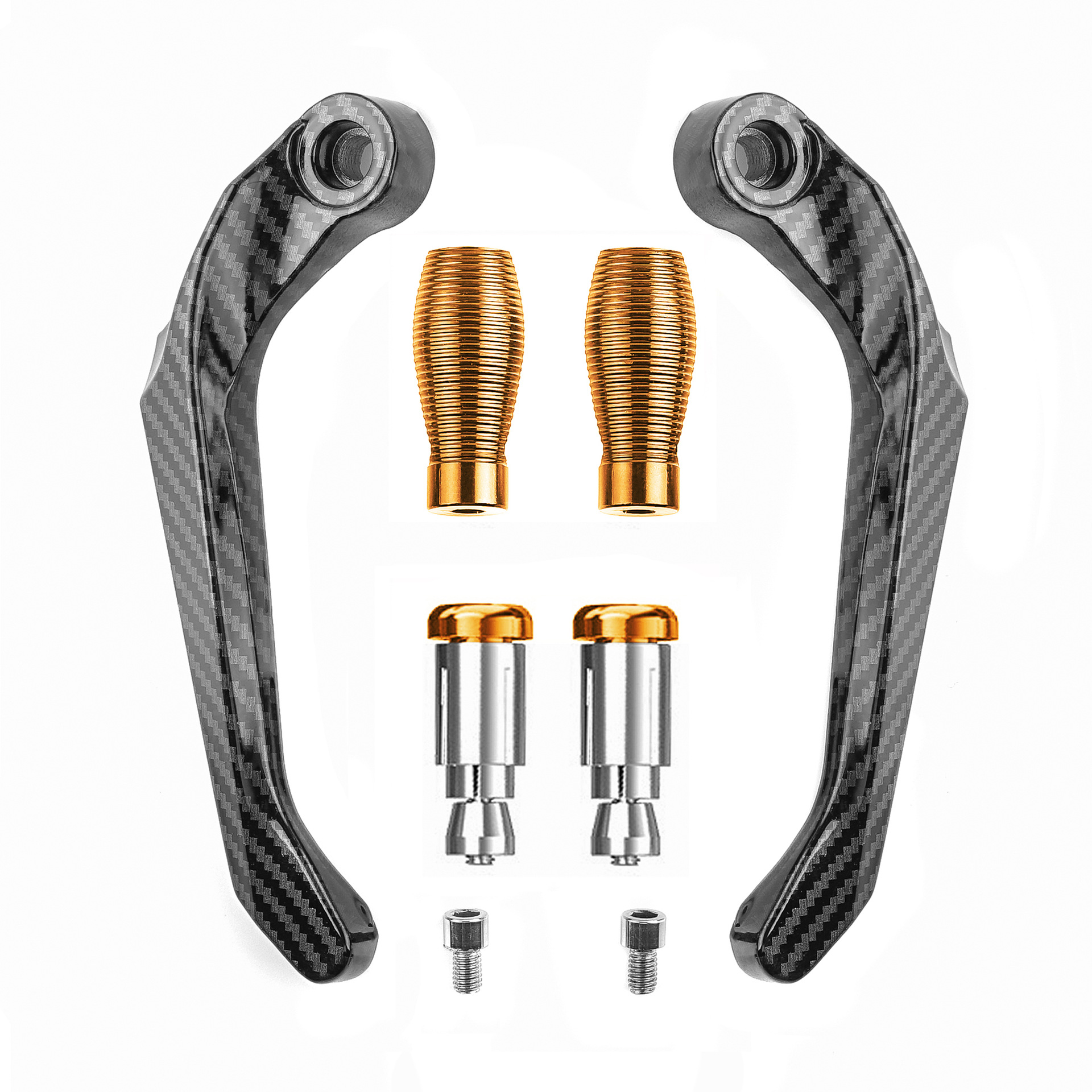 摩托车护弓改装铝合金防摔刹车护手越野街跑地平线牛角保护杆弓