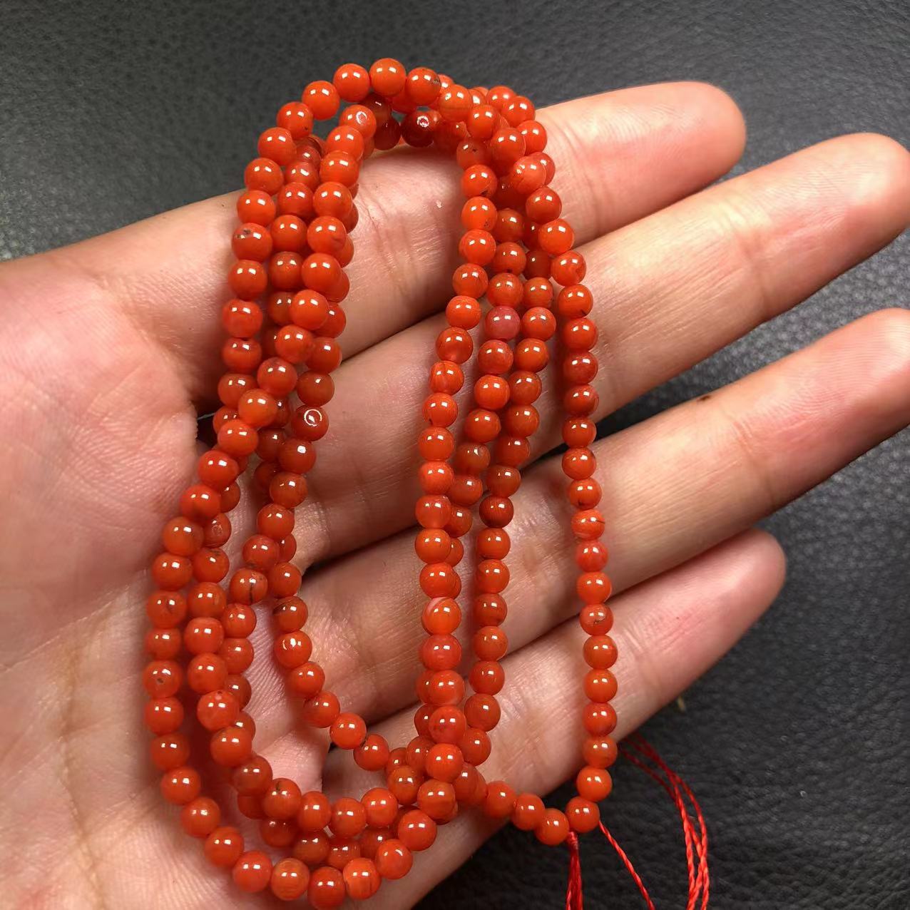 天然南红玛瑙柿子红多圈手链手串 小米珠 厂家直销直播供货-阿里巴巴