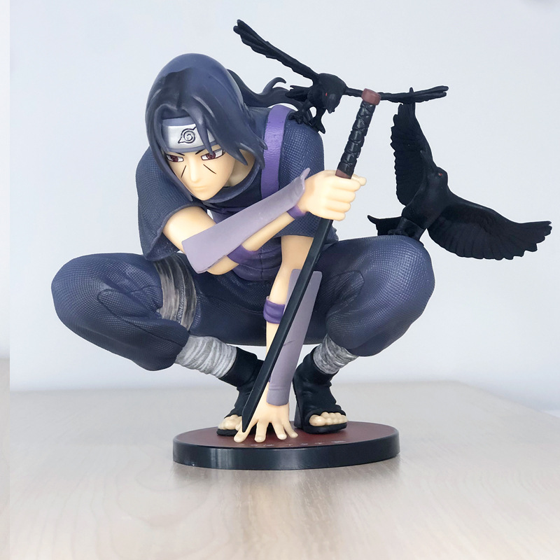 火影忍者手办 蹲姿鼬 宇智波鼬 暗部鼬动 漫模型摆件雕像批发代发