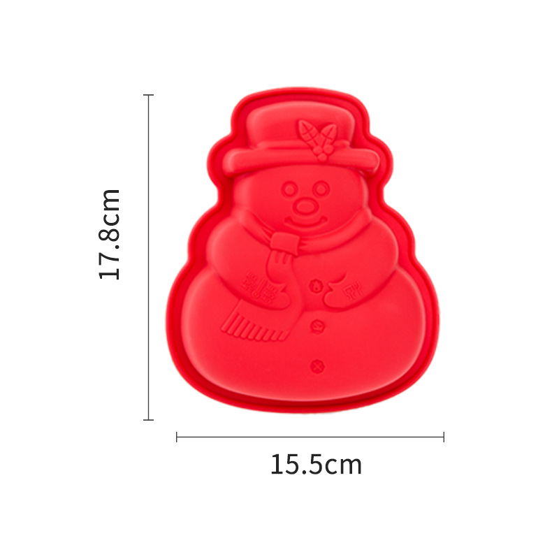 Christmas Series Silicone Santa Claus Mold Christmas Tree Santa Snowman Three-Dimensional Biscuits