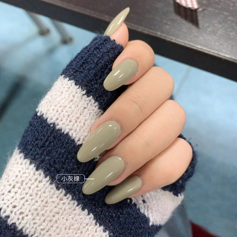 网红灰蓝冰肌色甲油胶流行半透果冻色指甲油胶美甲店用裸色梅子色