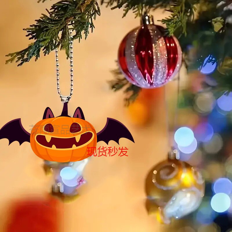 跨境新品亚克力万圣节挂件汽车内饰车挂背包钥匙扣装饰挂饰礼物