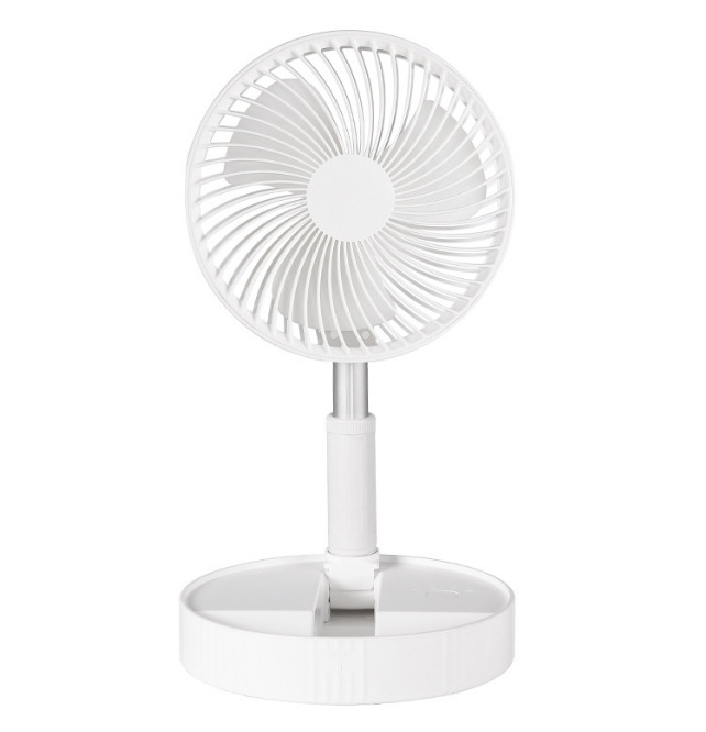 Folding Electric Fan Retractable Camping Fan Contraction Band USB Charging Portable Mute Office Desktop Fan