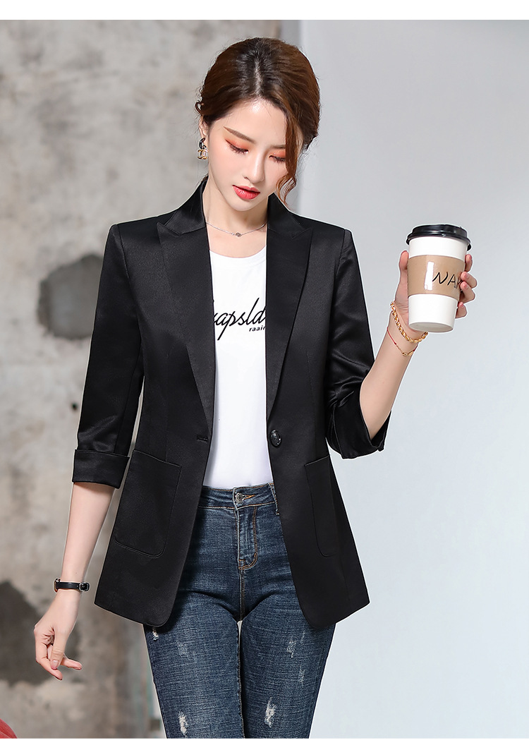 绿色西装外套女设计感时尚2021年春季新款韩版女士休闲小西服上衣