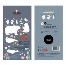 韩国suatelier贴纸可爱北极熊海洋动物创意日记手账装饰素材贴画