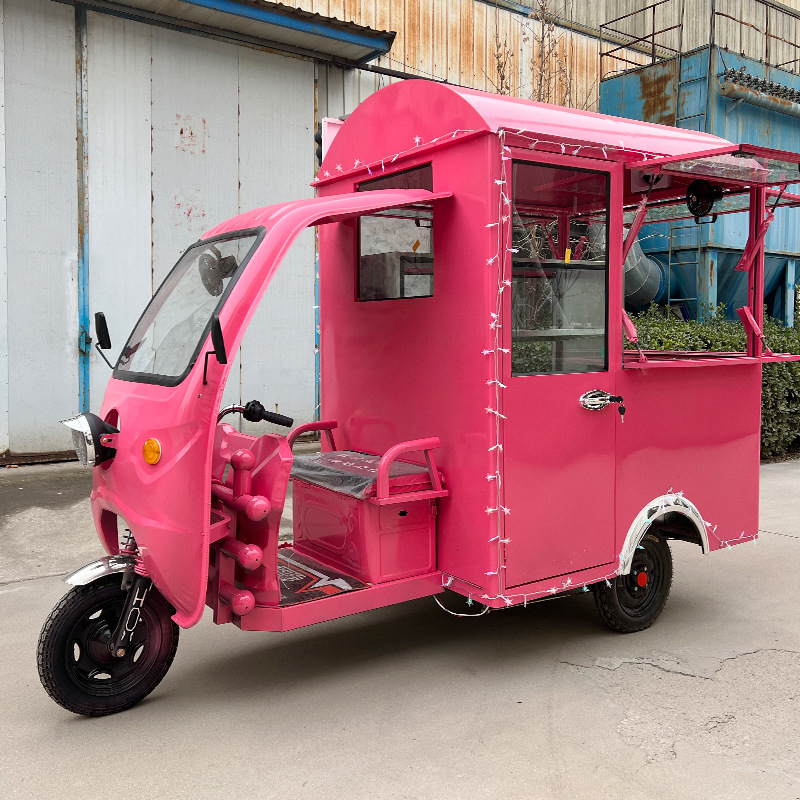 电动三轮车商用摆摊农村展销会凉菜麻辣烫烧烤流动地摊车移动推车