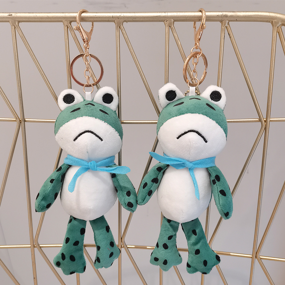 抖音同款网红孤寡青蛙毛绒公仔玩偶挂件钥匙扣可爱搞怪卖仔的娃娃