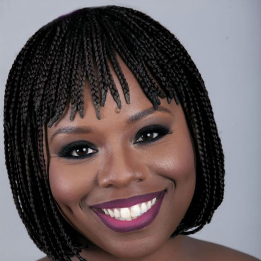 非洲辫子假发女短发bobo波波头假发小辫化纤头套 厂家现货批发