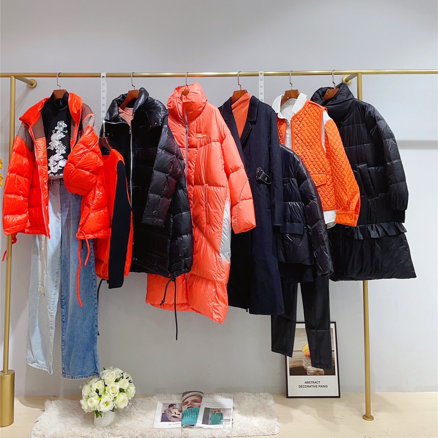 维伊品牌折扣女装羽绒服清仓撤柜十三行杂款外套尾货直播一手货源