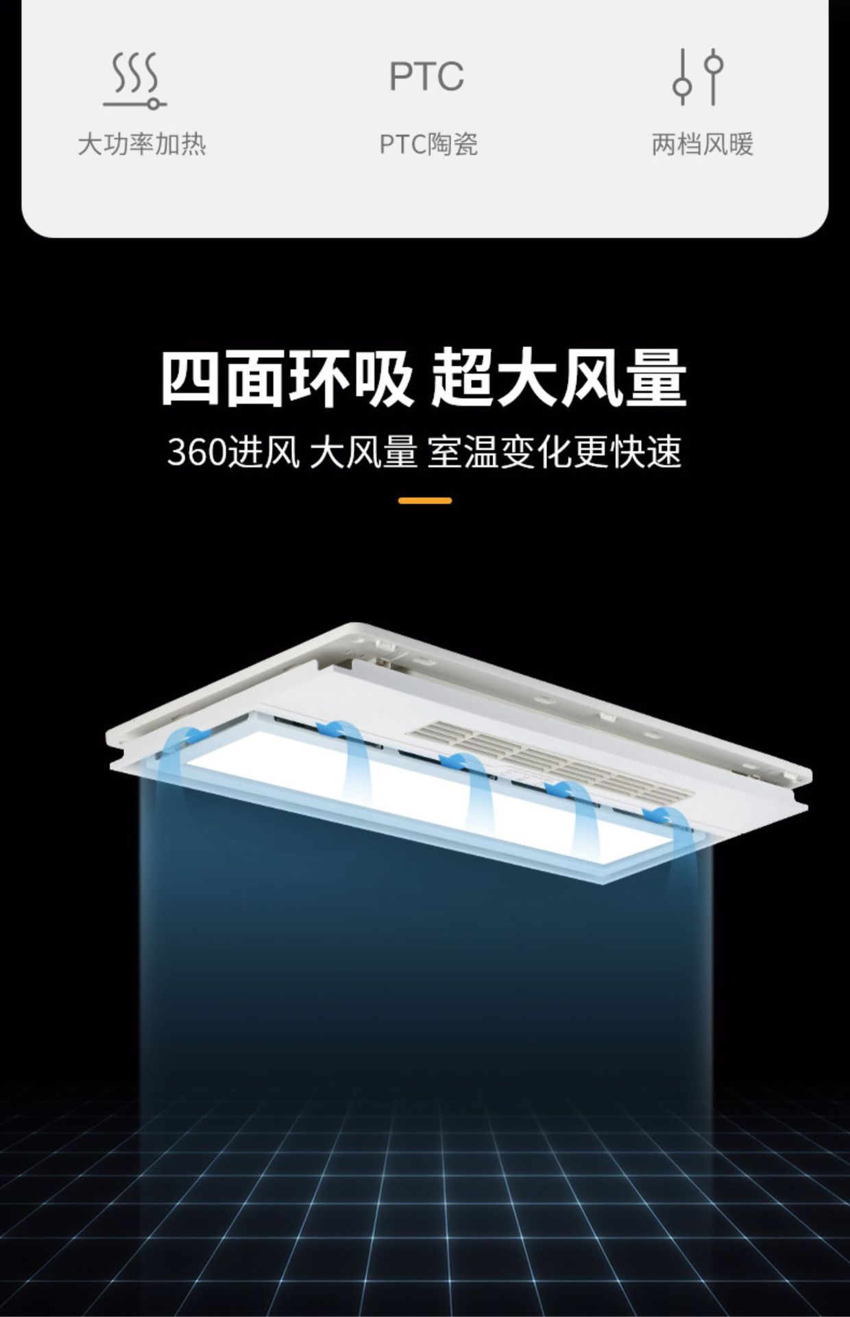 友邦风暖浴霸集成吊顶浴霸排气扇照明一体灯暖风机浴室取暖zh562