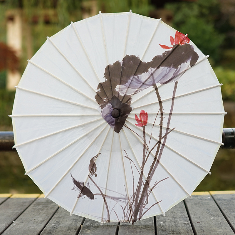 古风油纸伞淡雅水墨风演出复古吊顶装饰摄影平头工艺伞古典