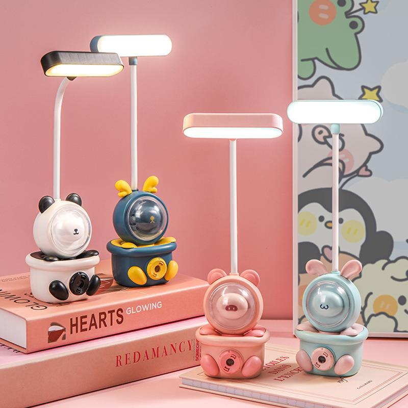 Cartoon Cute Pet Projection Small Night Lamp Led Rechargeable Desk Lamp Student Desk Study Lamp USB Mini Projection Ambience Light