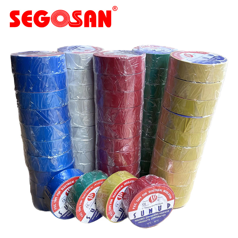 Sunup Color Electrical Insulation Tape 6y 8y 10y PVC Electrical Tape Export Quality Full Box Wholesale