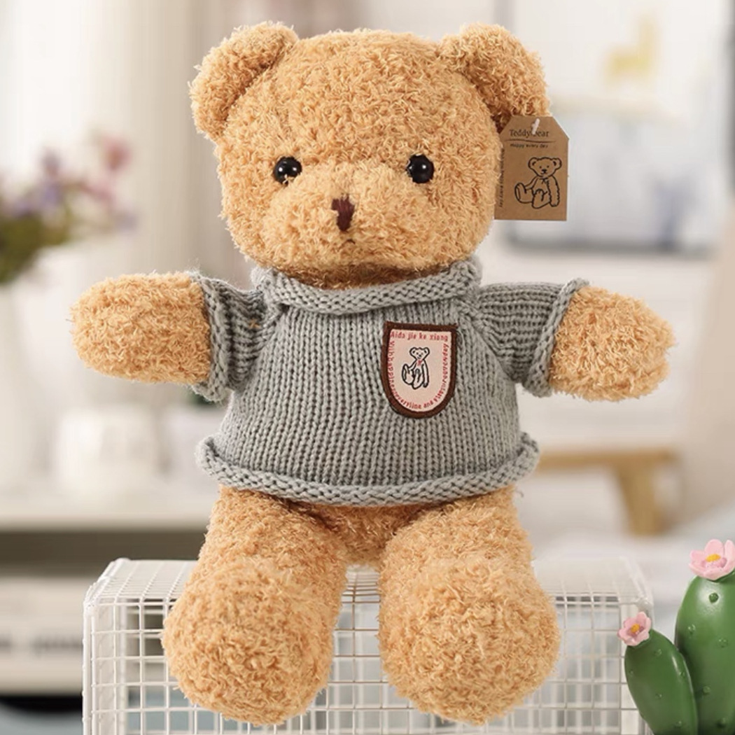 Teddy Bear Manufacturer Sweater Bear 8-Inch Doll Popular Nude Bear Plush Toy Wedding Event Gift Set Logo