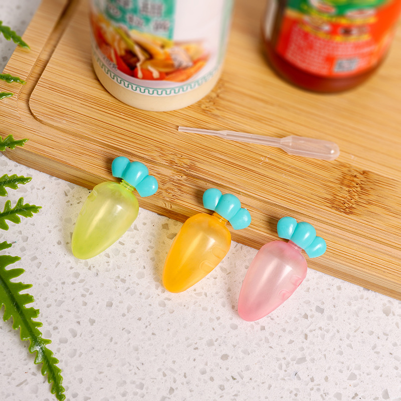 Mini-Portable Carrot Sauce Bottle Cartoon Cute Series Jam Squeeze Bottle Vinaigrette Tomato Sauce Storage Bottle