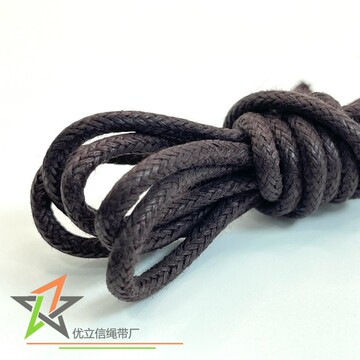 3mm黑棕色全棉蜡绳 深棕色蜡棉绳 皮鞋带绳 皮具抽绳 皮袋束口绳
