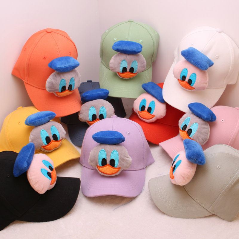 宝宝帽子遮阳帽超萌儿童唐老鸭棒球帽春秋款鸭舌帽男童防晒太阳帽