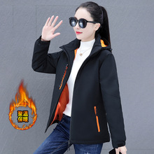 XG2301加棉加厚保暖防风冲锋衣中老年女装冬季爆款短外套一件代发