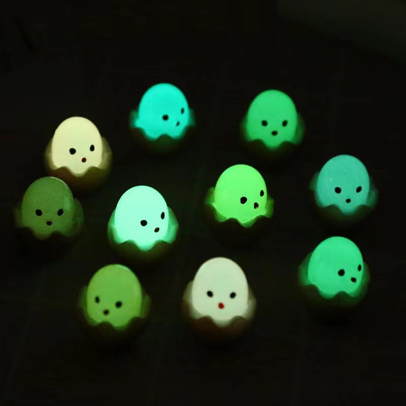 Creative Diy Resin Broken Shell Egg Luminous Small Egg Crafts Luminous Toy Decoration Stall Supply Wholesale