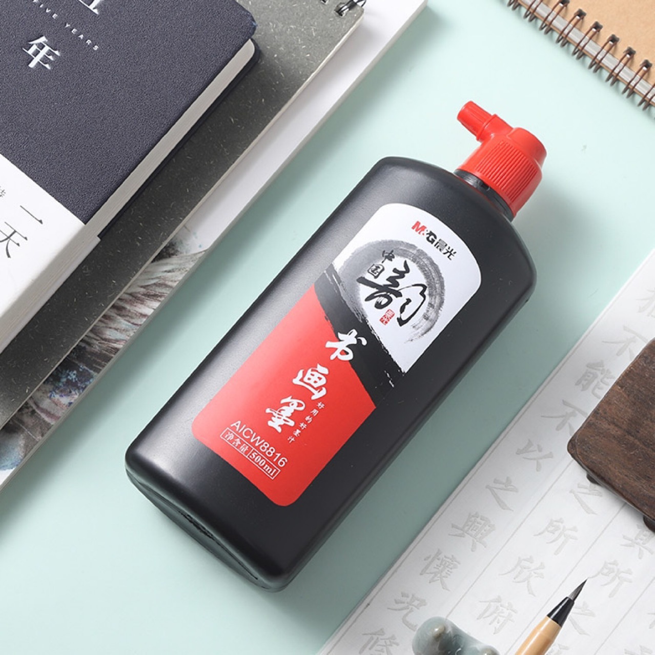 晨光墨水墨汁墨盒经济500ml书法书画用aicw8816黑亮韵系列批发