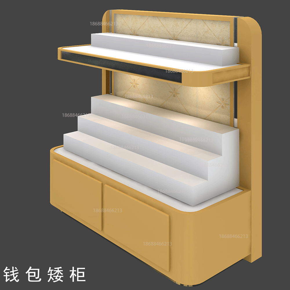 烤漆化妆品展柜形象护肤高柜烤漆靠墙展柜美容院产品展示柜定制