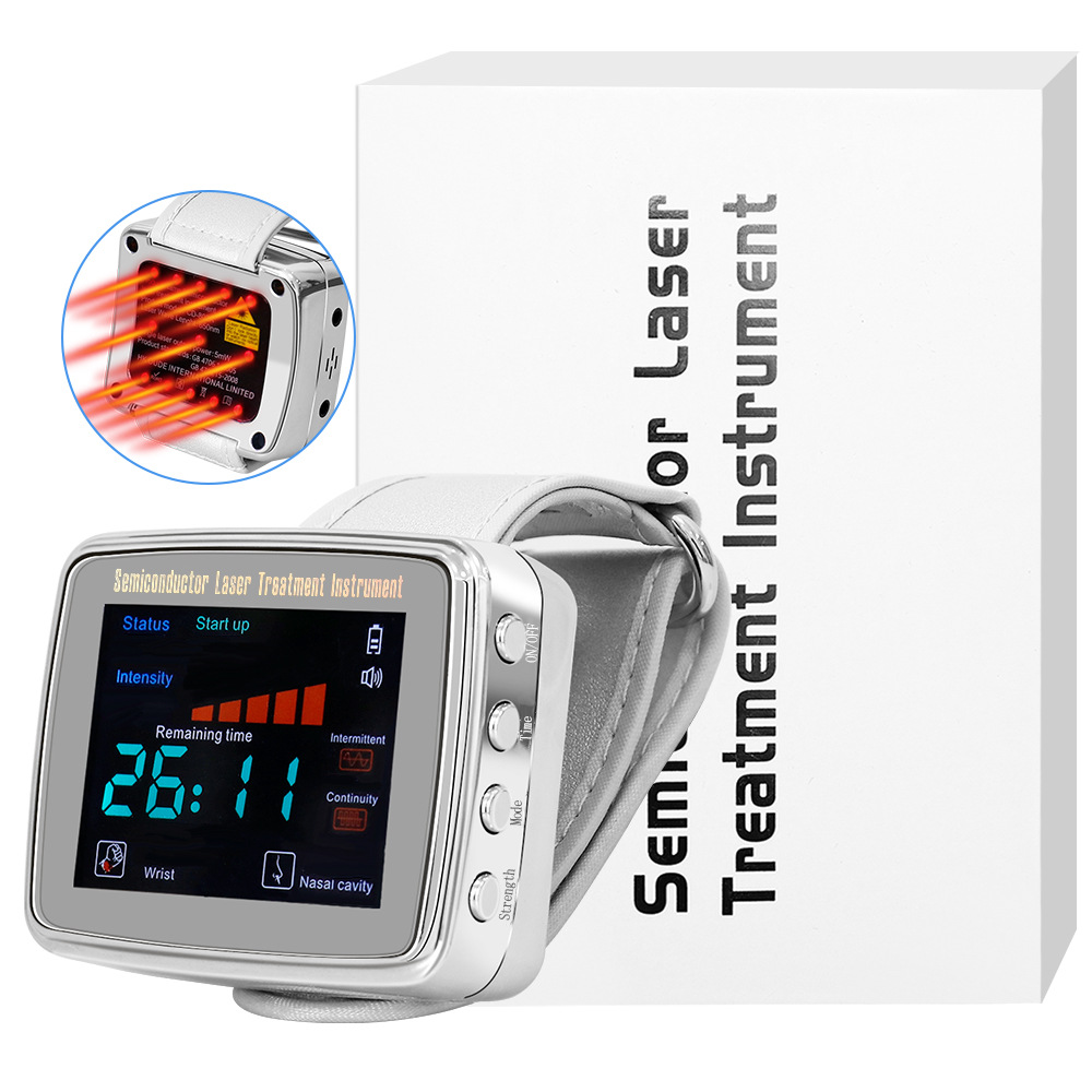 外贸版13孔15孔英文纳米光波仪腕式半导体激光表650nm激光理疗仪