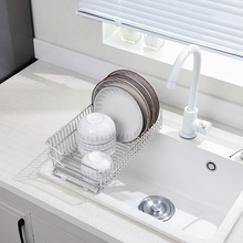 跨境晾碗专用架 伸缩304不锈钢厨房洗碗池水槽置物架 沥水碗碟架