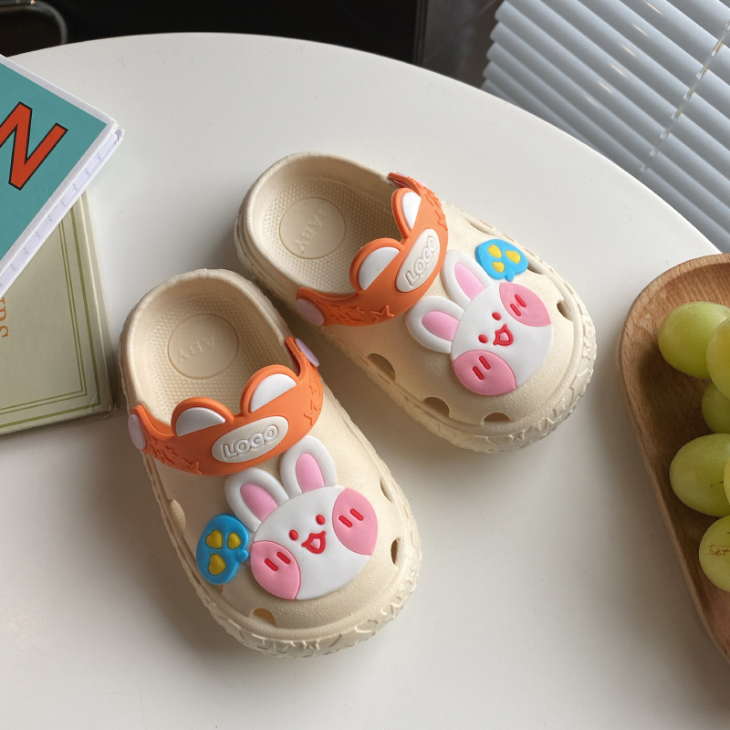 Children's Slippers Hole Shoes Girls Summer Cute Bath Non-Slip Home Kids Indoor Baby Shoes Boys