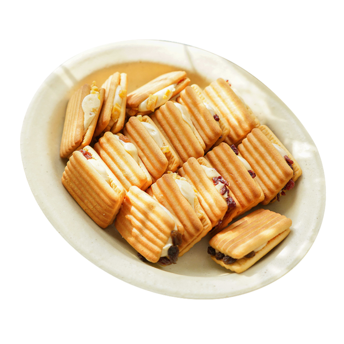 啵啵奶酥 可可草莓芒果西柚蔓越莓牛扎糖夹心饼干 网红零食等一味