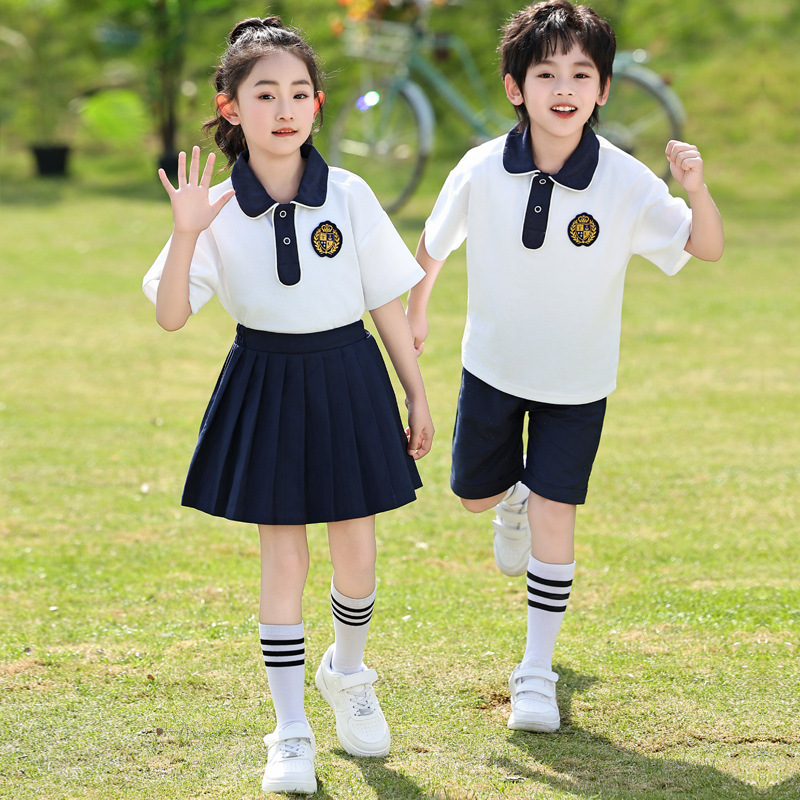 校园风小学生开学季校服幼儿园园服儿童毕业班服短袖运动会套装