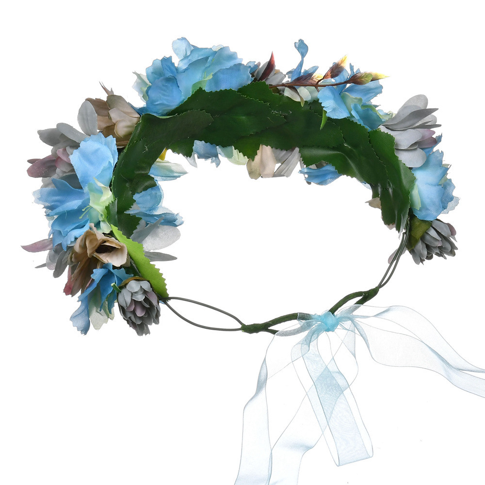 日式韩式菊花发环花环新娘伴娘头饰头环头花写真踏青郊游批发