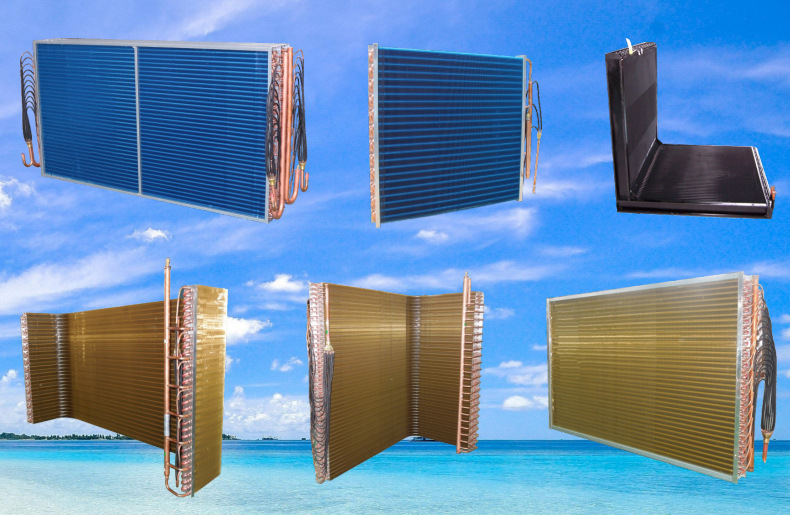 空调蒸发器冷凝器热泵风柜翅片散热器u型冷凝器表冷器厂家直供