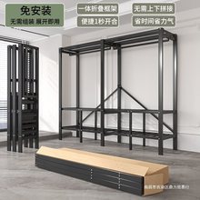 免安装衣柜家用卧室简易衣柜布衣柜出租房用钢架折叠结实耐用衣橱