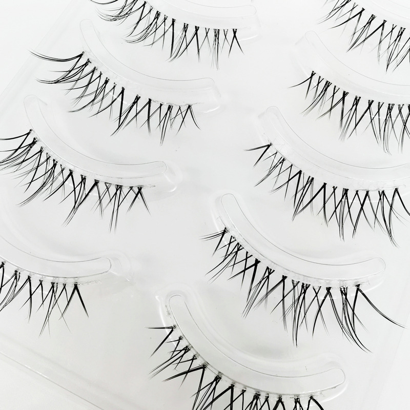 Handmade Sharpened False Eyelashes Gm08 Japanese and Korean Fashion Sheer Root Natural Nude Makeup 5 Pairs Bridal Makeup Eyelash