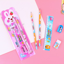 儿童学习文具组合5件铅笔套装小学生铅笔套装五件套学习用品套装