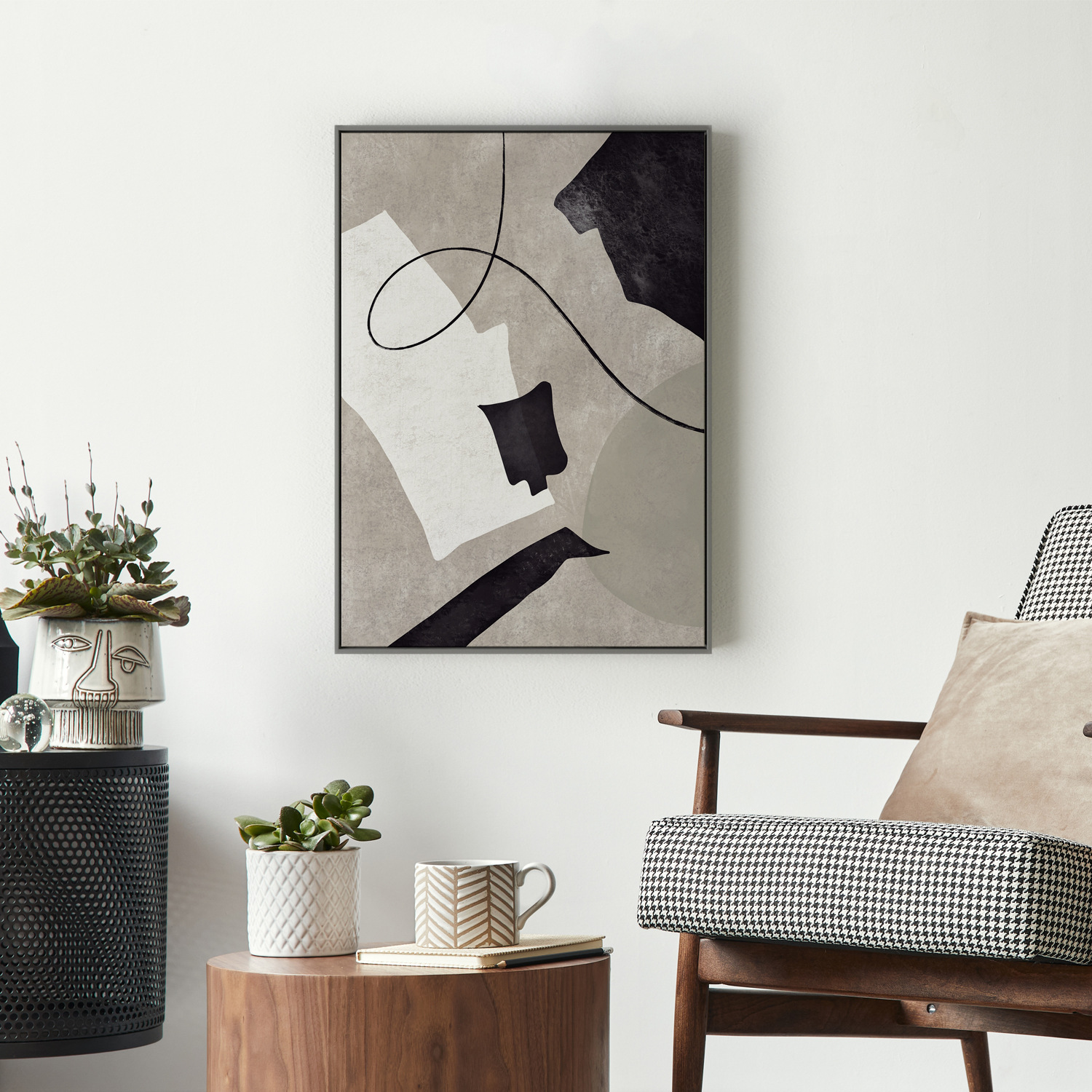 几米家 北欧客厅装饰画现代极简抽象艺术挂画沙发背景墙壁装饰画