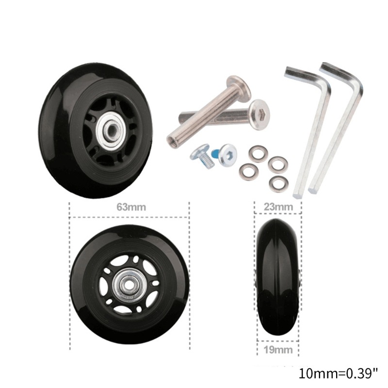 橡胶万向脚轮静音箱包轮拉杆箱万向轮旅行箱轴承维修行李箱更换轮