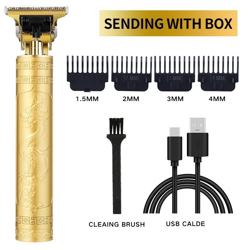 electric hair clipper Cross-Border T9 Electric Electrical Hair Cutter Oil Head Hair Clipper Hair Clipper Optical Head Electric Clipper Carving Marks Razor Rechargeable