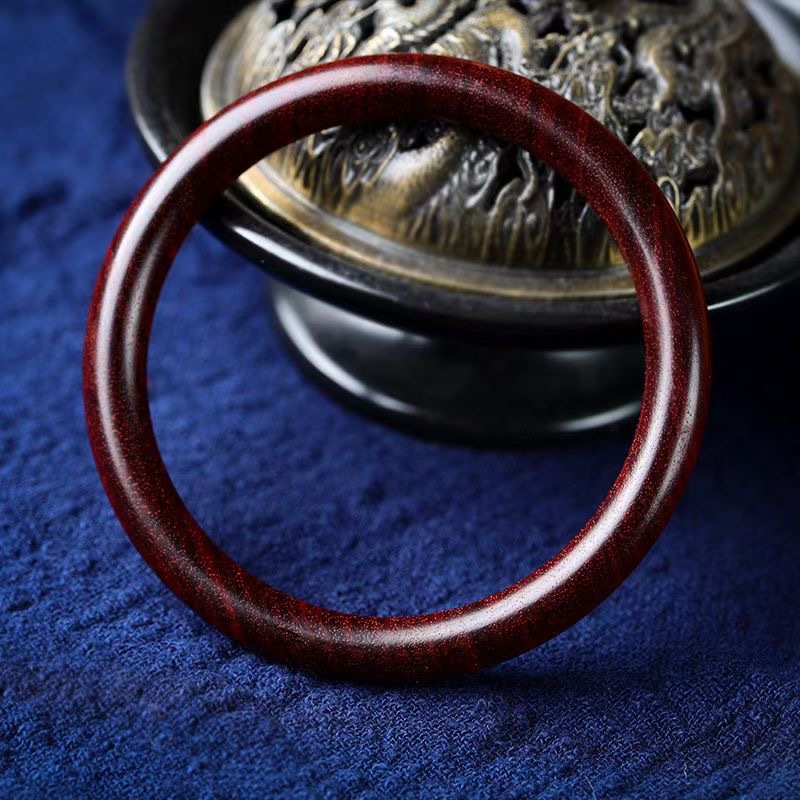 小叶紫檀木质手镯子檀木手环女款贵妃镯红木首饰礼品送女友送妈妈