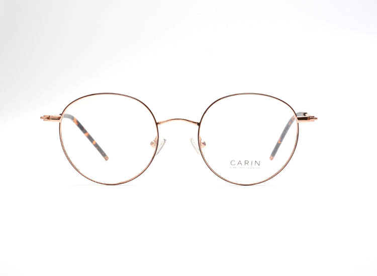 可配度数韩国carin卡琳超轻钛眼镜架大框女圆框圆脸近视sevigny