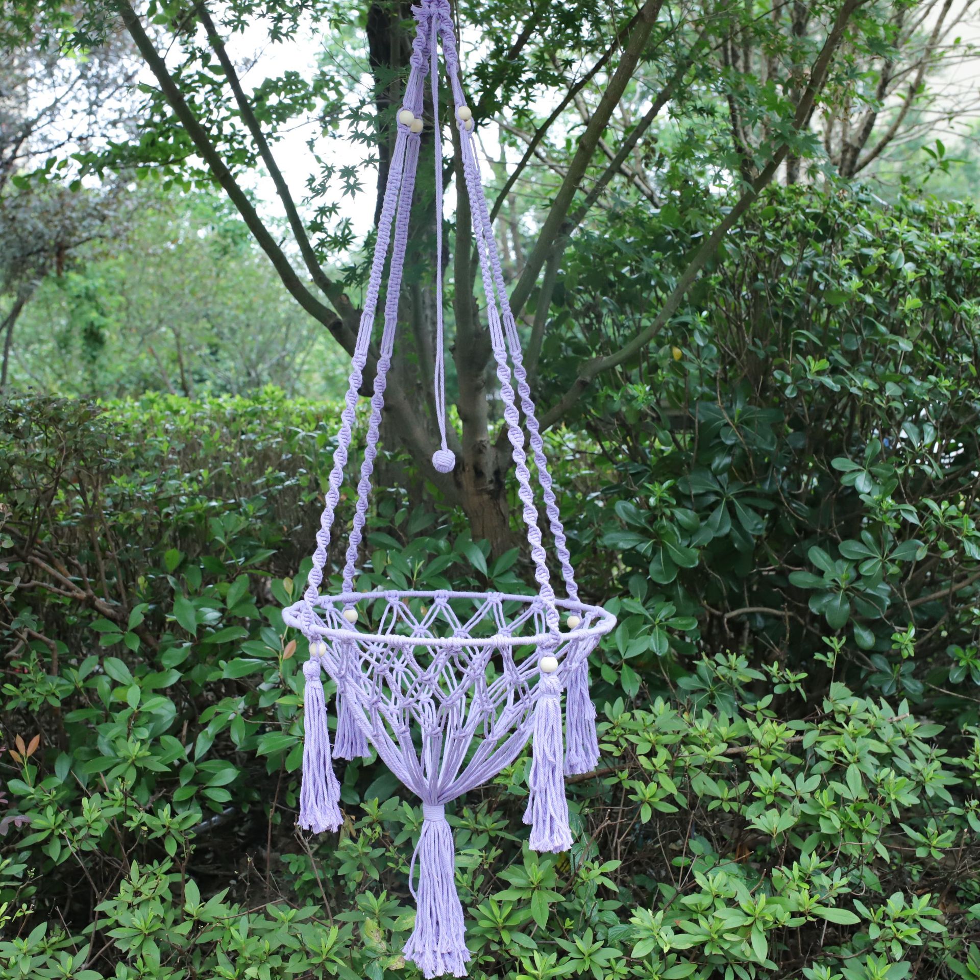 ins纯手工编织猫窝 猫咪吊篮秋千 网红宠物猫床猫窝网兜吊床